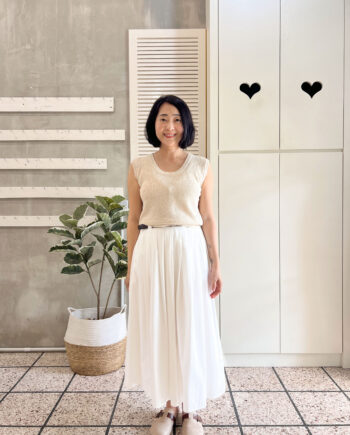 Pleated A-line Midi Skirt with Belt