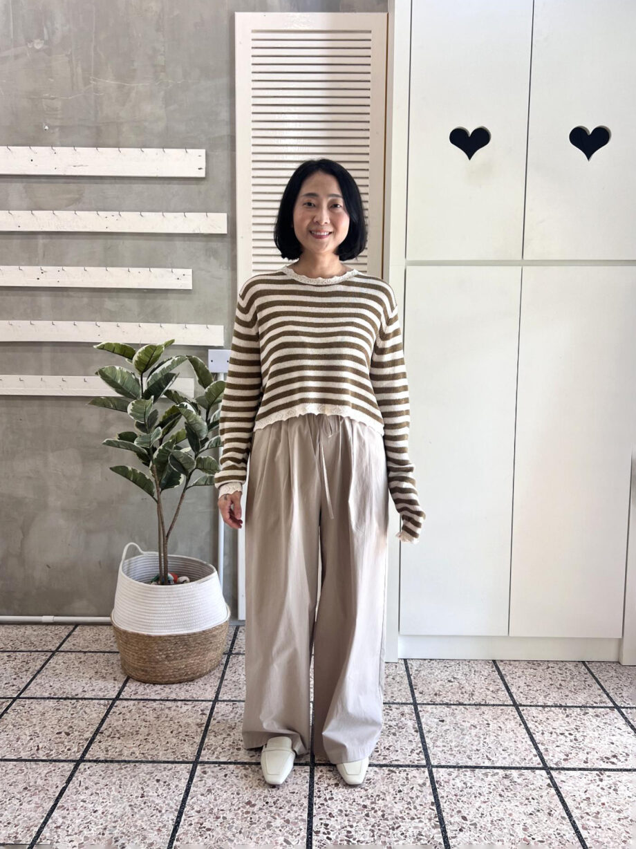 Drawstring Wide-leg Pants