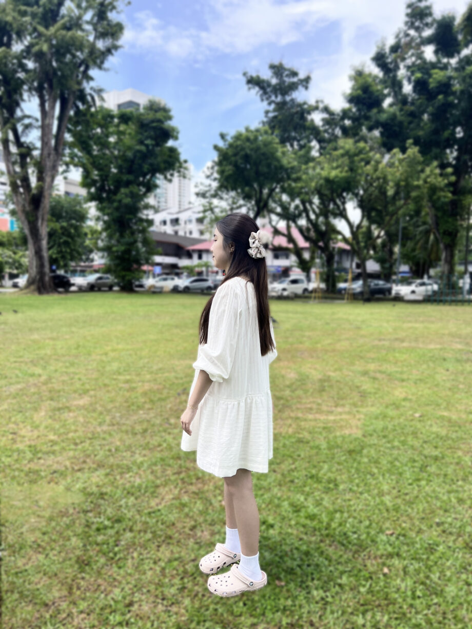 Textured Cotton Pintuck Dress