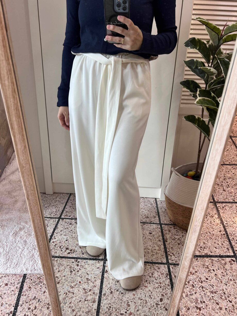 Tie-Waist Wide-Leg Pants