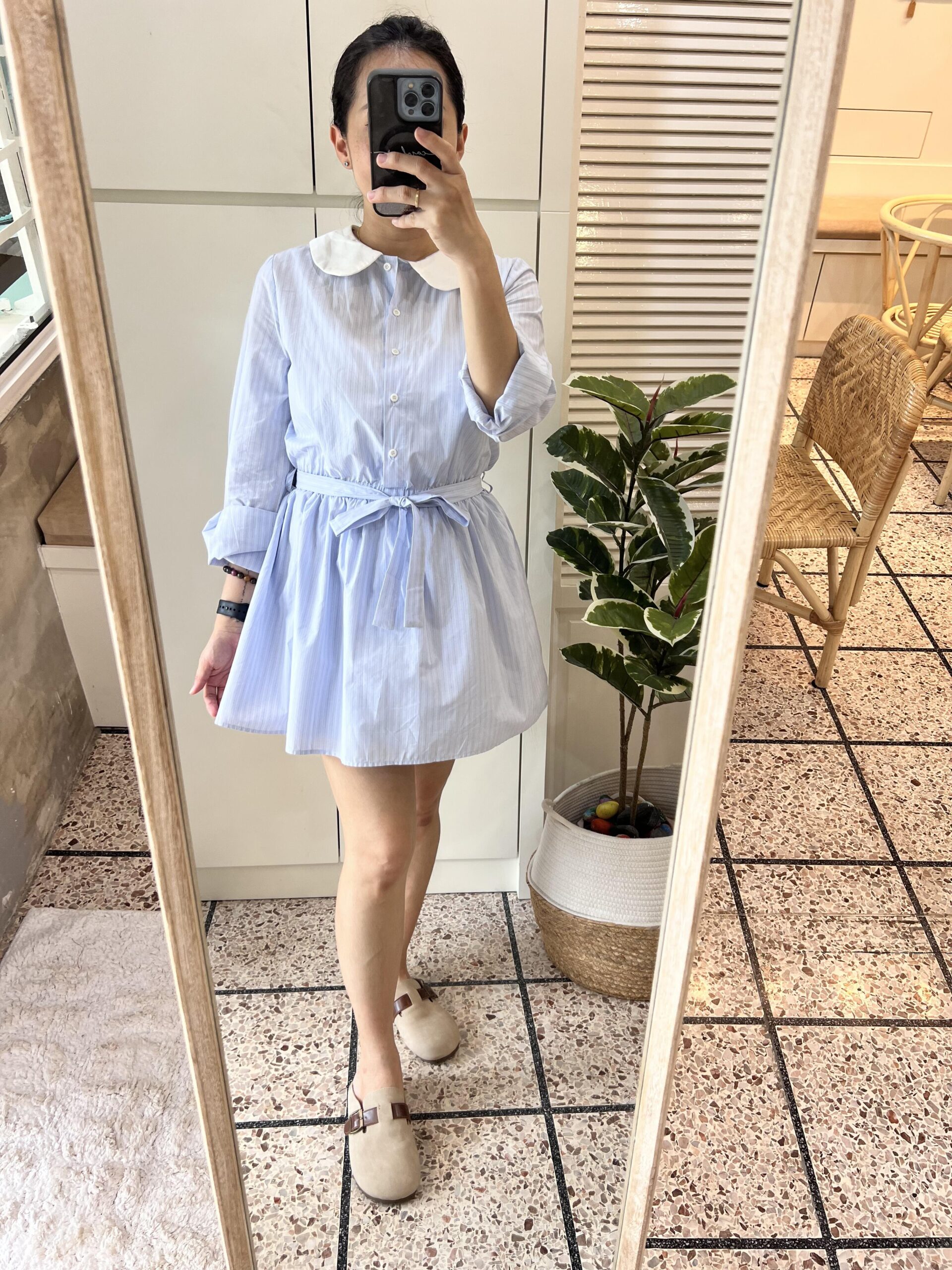 Peter Pan Collar Shirt Dress