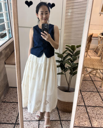 Embroidered Midi Skirt