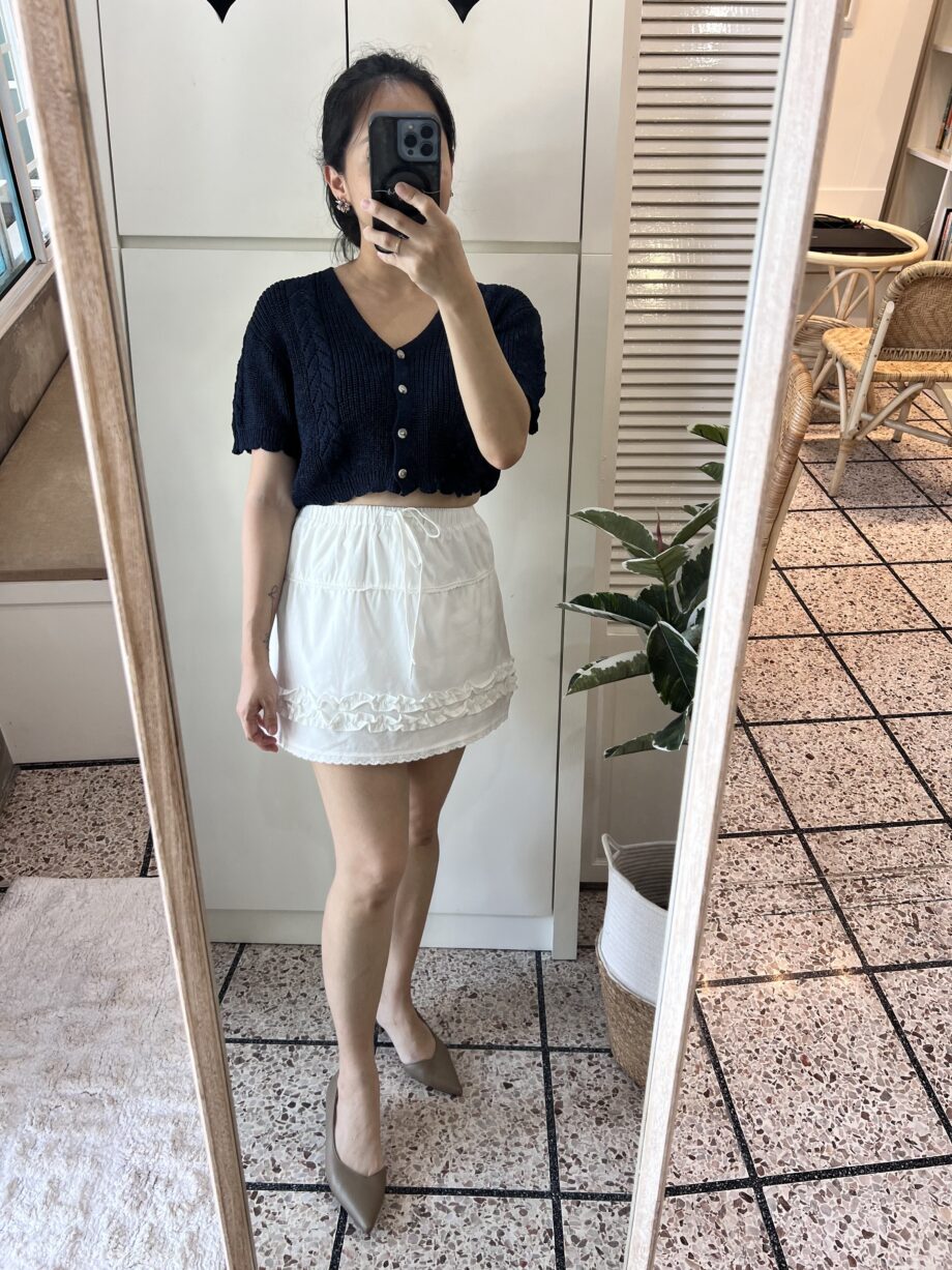 Ruffled High-Waisted Mini Skirt