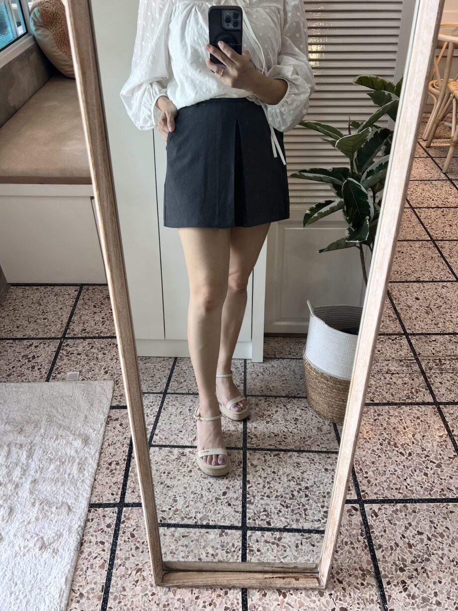 High-Waisted Pleated Skirt